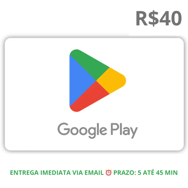 Gift Card Google Play 40 Reais