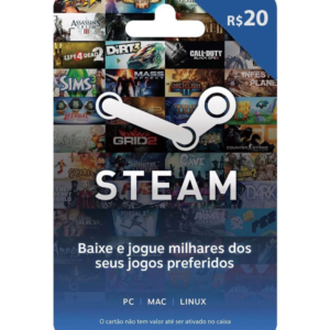 Gift Card Steam 20 Reais